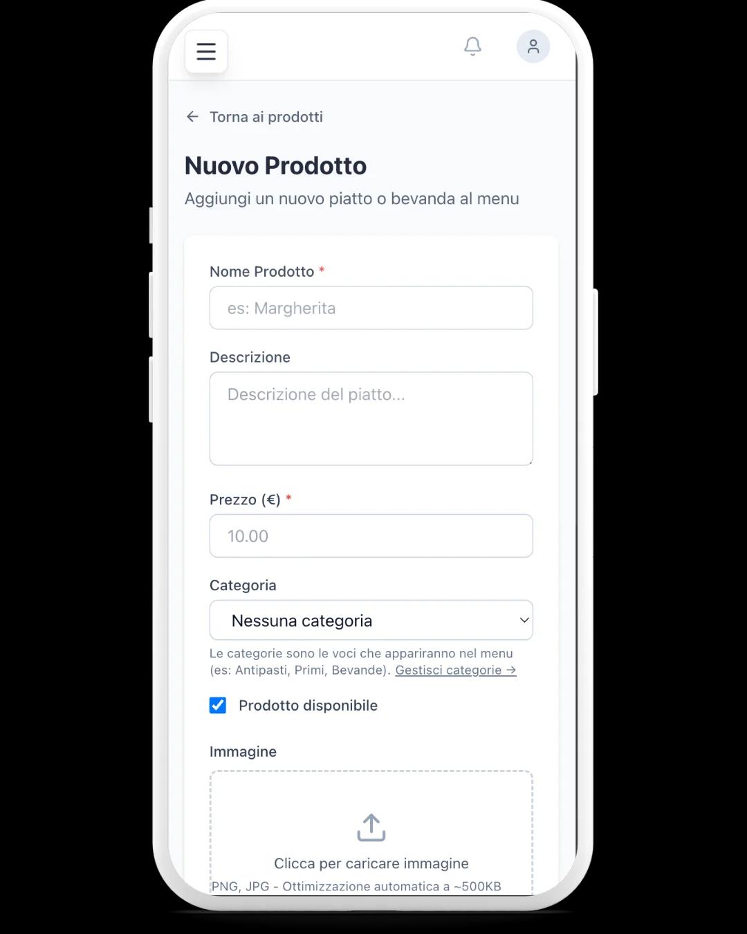Aggiungi prodotti in 30 secondi